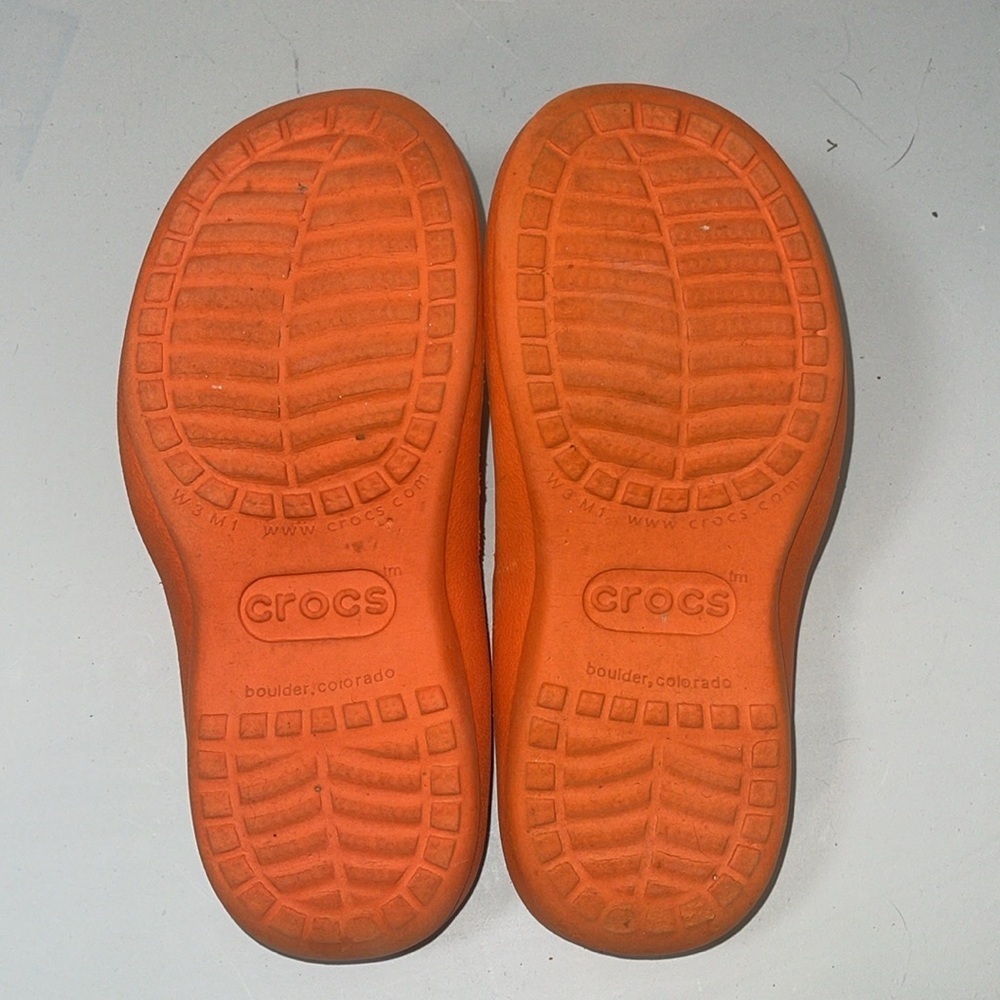 Crocs Teal/Orange Capri Thong Sandals Flip Flop Size 3 - Picture 5 of 8